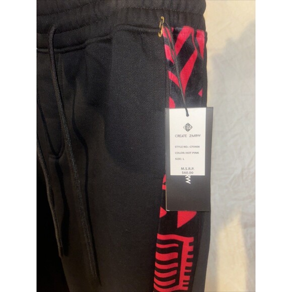 Create 2MRW Black And Red Joggers Size Large - Picture 4 of 4